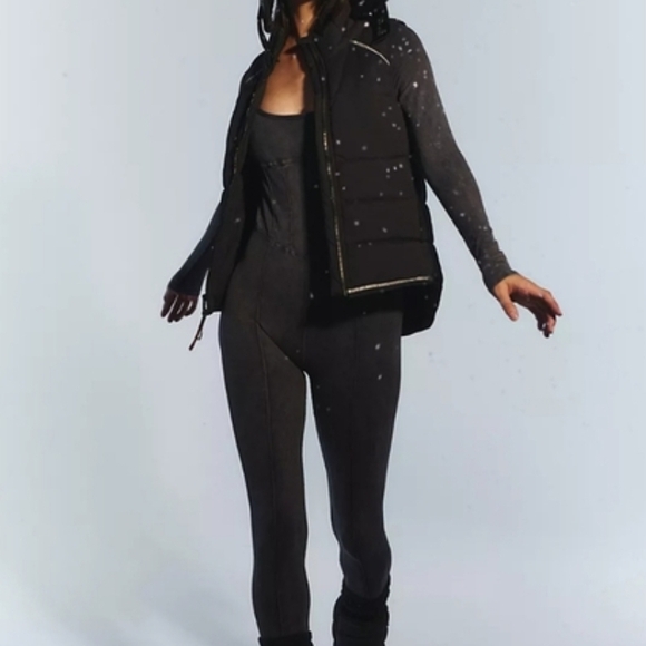 Free People Pants - Free People Good Karma Long sleeve Onesies in Washed Black